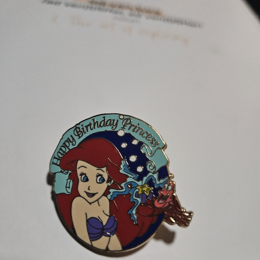 2006 Ariel Happy Birthday Princess Disney Land Pin Collectable